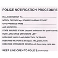 Police notification label